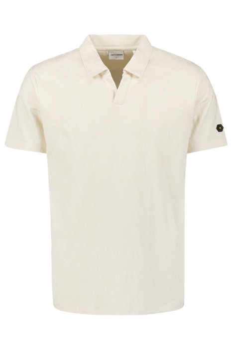 NO-EXCESS polo v solid terry jacquard